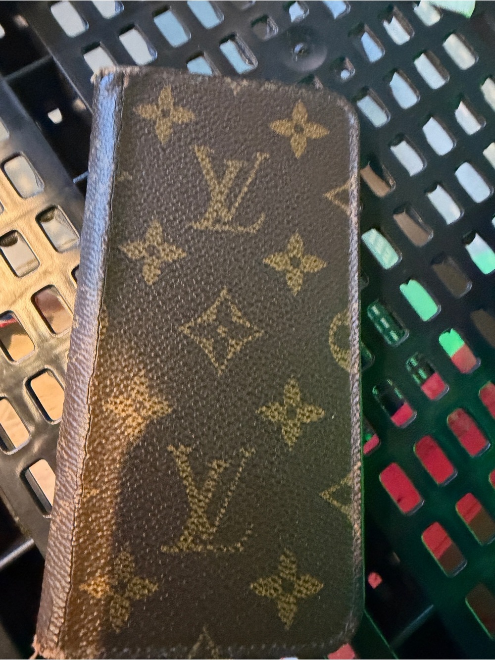 Louis Vuitton Monogram Canvas Phone Folio in Brown and Gold